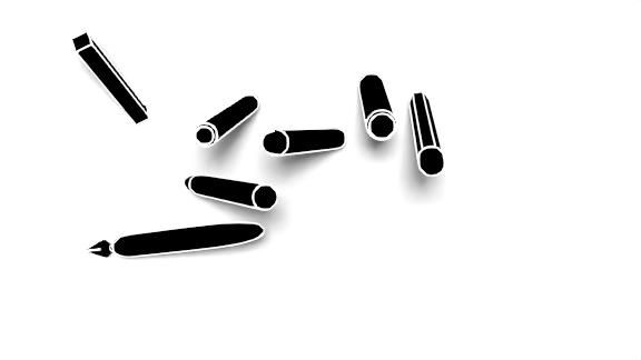 drawing tools and pens