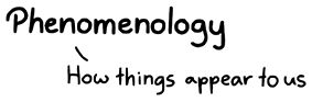 phenomenology: how things appear to us